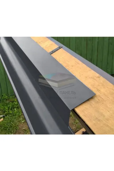 Планка карнизная 100х60 0,5 RAL7024 Rooftop Бархат с пленкой