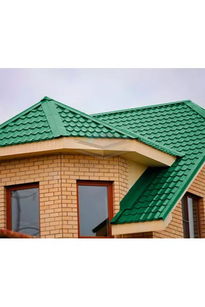 Планка конька плоского 150х150х2000-0.45 RAL6029 Полиэстер