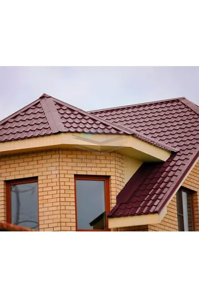Планка конька плоского 150х150х2000-0.5 RAL3005 PURMAN