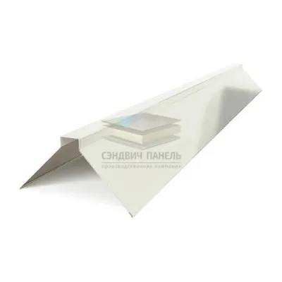 Планка конька плоского 190х190х2000-0.5 RAL9010 PURMAN