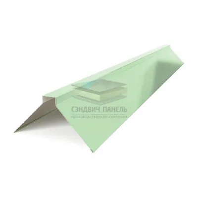 Планка конька плоского 120х120х2000-0.5 RAL6019 Norman