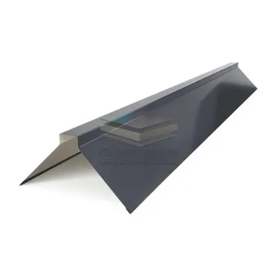 Планка конька плоского 190х190х2000-0.5 RAL7024 Viking E