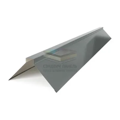 Планка конька плоского 120х120х2000-0.45 RAL7005 Полиэстер