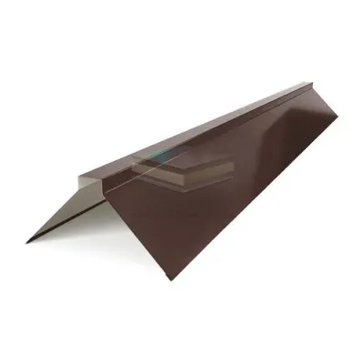 Планка конька плоского 190х190х2000-0.5 RAL8017 PURMAN