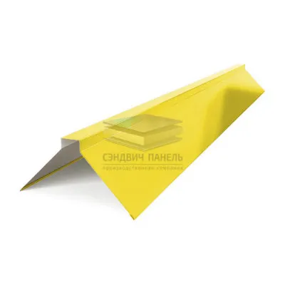 Планка конька плоского 150х150х2000-0.45 RAL1018 Полиэстер
