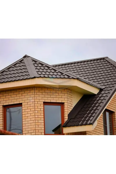 Планка конька плоского 120х120х2000-0.5 RAL8017 Призма
