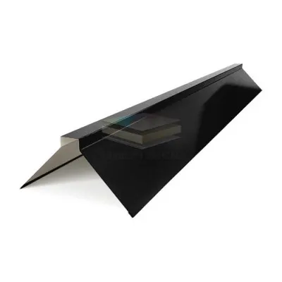 Планка конька плоского 190х190х2000-0.5 RAL9005 PURMAN