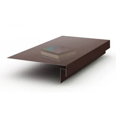 Планка карнизного свеса сложная 250х50х2000-0.5 RAL8017 PURETAN