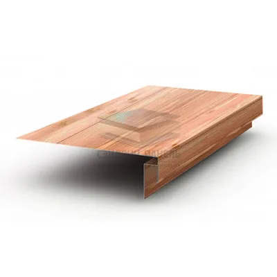 Планка карнизного свеса сложная 250х50х2000-0.5 Кедр ECOSTEEL_T