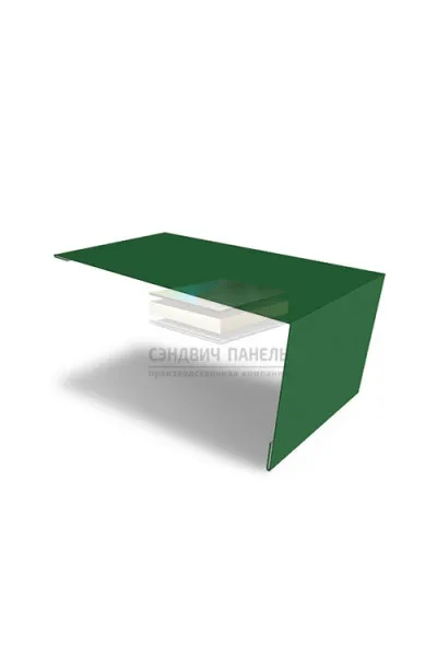 Планка мансардная-0,45 RAL6002 Полиэстер с пленкой