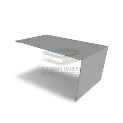 Планка мансардная-0,45 RAL7004 Полиэстер с пленкой