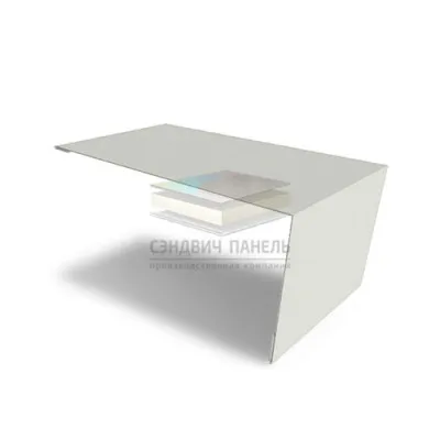 Планка мансардная-0,45 RAL9003 Полиэстер с пленкой