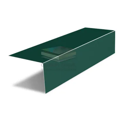 Планка на коньковый аэратор 30х20 Фартук S8 0,5 RAL6005 Satin с пленкой