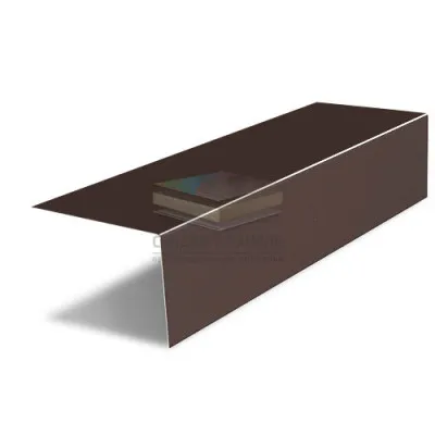 Планка на коньковый аэратор 30х20 Фартук S8 0,5 RAL8017 Satin с пленкой