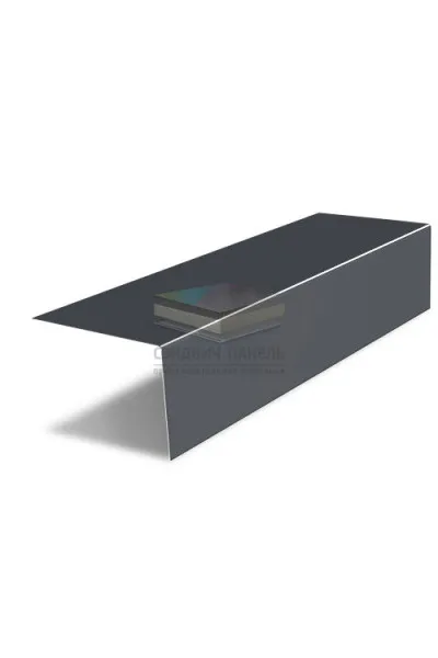 Планка на коньковый аэратор 30х20 Фартук S8 0,4 RAL7024 Полиэстер с пленкой