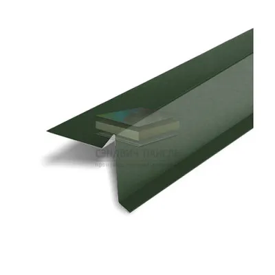 Планка ветровая двойная завальцовка 60х30х90 0,5 RR11 GreenCoat Pural BT с пленкой