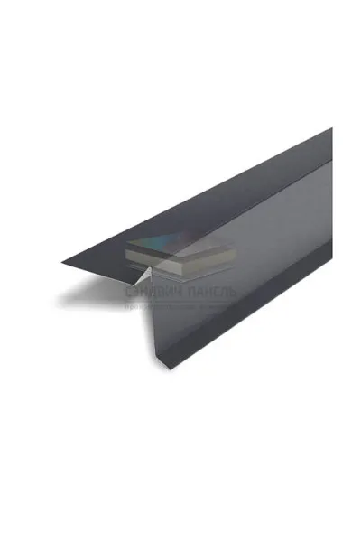 Планка ветровая двойная завальцовка 60х30х90 0,5 RAL7024 Drap TX