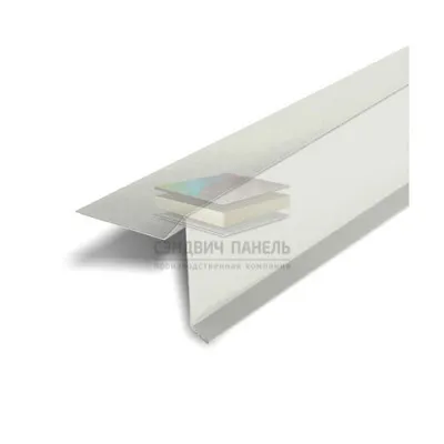 Планка ветровая двойная завальцовка 60х30х90 0,5 RAL9003 Satin с пленкой
