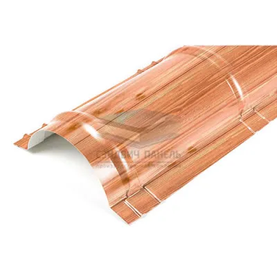 Планка конька круглого R110х2000-0.5 Кедр ECOSTEEL_T