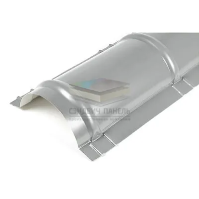 Планка конька круглого R110х2000-0.5 RAL9006 Призма