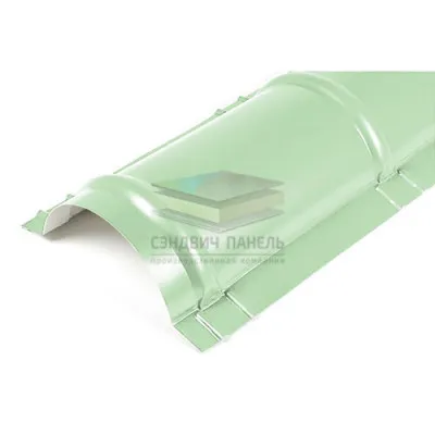 Планка конька круглого R110х2000-0.5 RAL6019 Norman