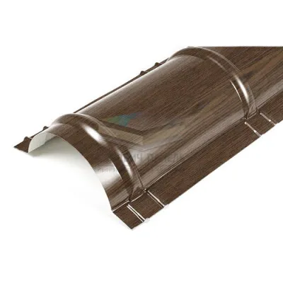 Планка конька круглого R110х2000-0.5 МореныйДуб ECOSTEEL_MA