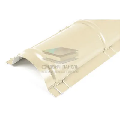 Планка конька круглого R110х2000-0.5 RAL1015 Пластизол