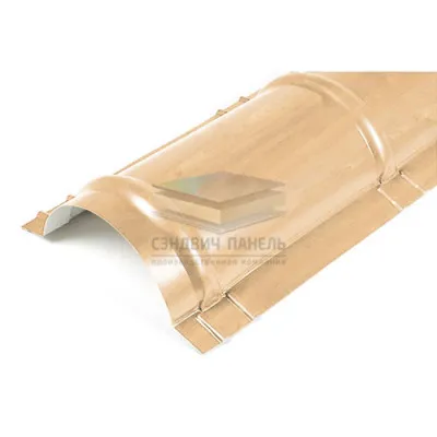 Планка конька круглого R110х2000-0.5 Клен ECOSTEEL