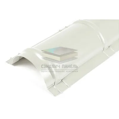Планка конька круглого R110х2000-0.5 RAL9010 Пластизол