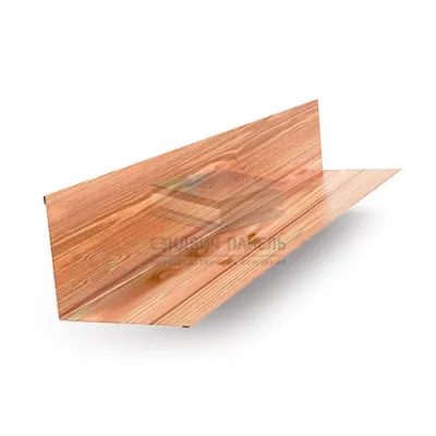 Планка примыкания верхняя 250х147х2000-0.5 Кедр ECOSTEEL_T