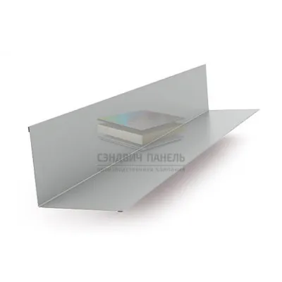 Планка примыкания верхняя 250х147х2000-0.5 RAL9006 Призма