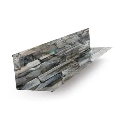 Планка примыкания верхняя 250х147х2000-0.5 БелыйКамень ECOSTEEL