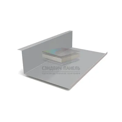 Планка примыкания нижняя 250х122х2000-0.5 RAL7004 Norman