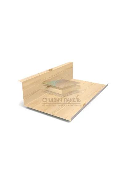 Планка примыкания нижняя 250х122х2000-0.5 Сосна ECOSTEEL_MA