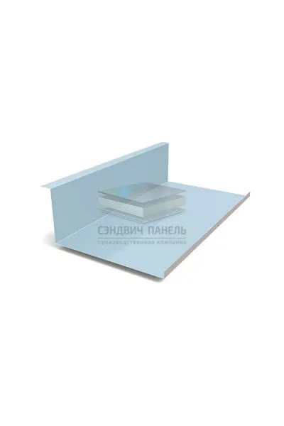 Планка примыкания нижняя 250х122х2000-0.5 Met.Blue Призма