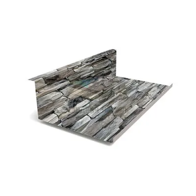 Планка примыкания нижняя 250х122х2000-0.5 Белый Камень ECOSTEEL