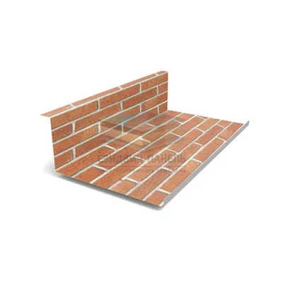 Планка примыкания нижняя 250х122х2000-0.5 Кирпич ECOSTEEL