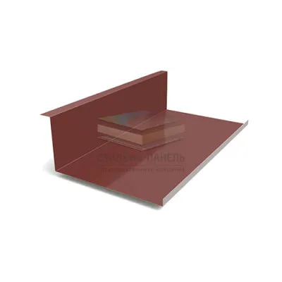 Планка примыкания нижняя 250х122х2000-0.45 RAL3009 Полиэстер
