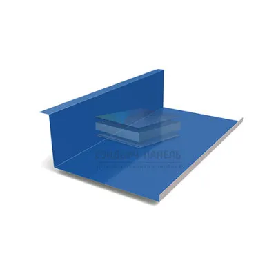 Планка примыкания нижняя 250х122х2000-0.5 RAL5005 Призма