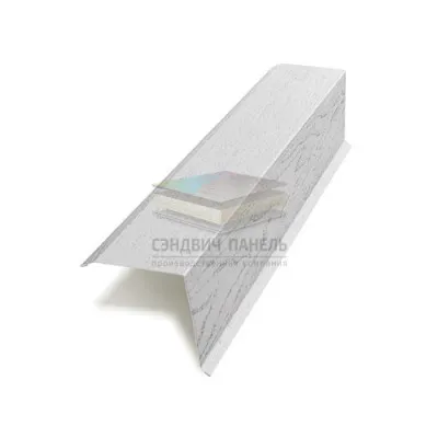 Планка торцевая 95х120х2000-0.5 Беленый Дуб ECOSTEEL_MA