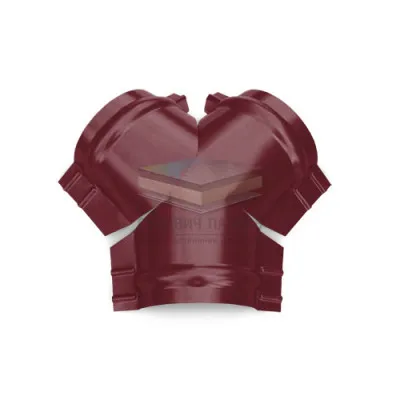 Тройник Y конька полукруглого 0,5 RAL3005 Satin Matt с пленкой