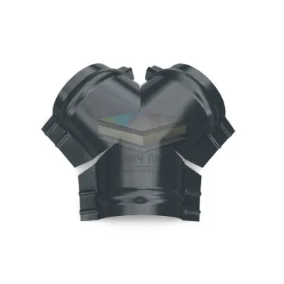 Тройник Y конька полукруглого 0,5 RAL7016 Velur X с пленкой