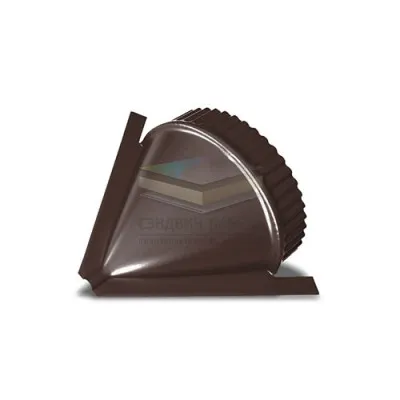 Заглушка конька круглого конусная-0.5 RAL8017 Norman