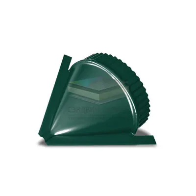 Заглушка конька круглого конусная-0.5 RAL6005 Полиэстер