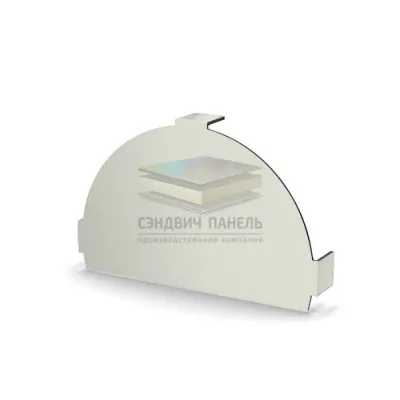 Заглушка конька круглого простая-0.5 RAL9002 Полиэстер