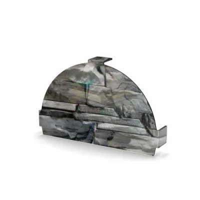 Заглушка конька круглого простая-0.5 Белый Камень ECOSTEEL