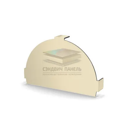 Заглушка конька круглого простая-0.5 RAL1015 Norman
