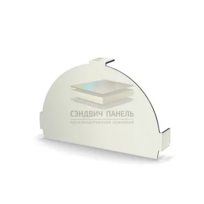 Заглушка конька круглого простая-0.5 RAL9010 Призма