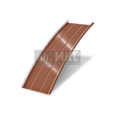 Арочный фальц профилированный 0,5 Velur20 RAL 8004