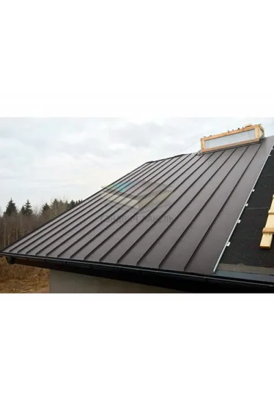 Фальц двойной стоячий 0,5 Rooftop Matte с пленкой на замках RR 32 темно-коричневый